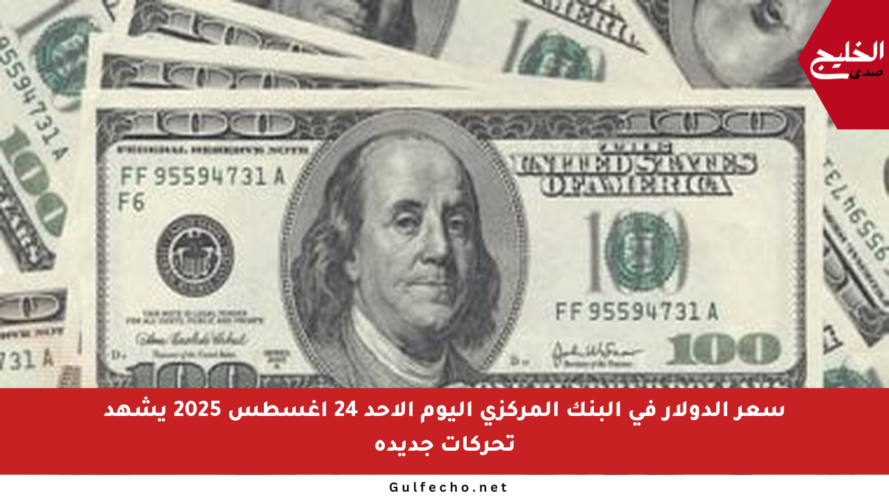 سعر الدولار في البنك المركزي اليوم الأحد 24 أغسطس 2025 يشهد تحركات جديدة
